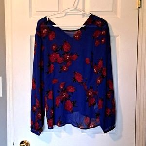 Blue and red blouse
